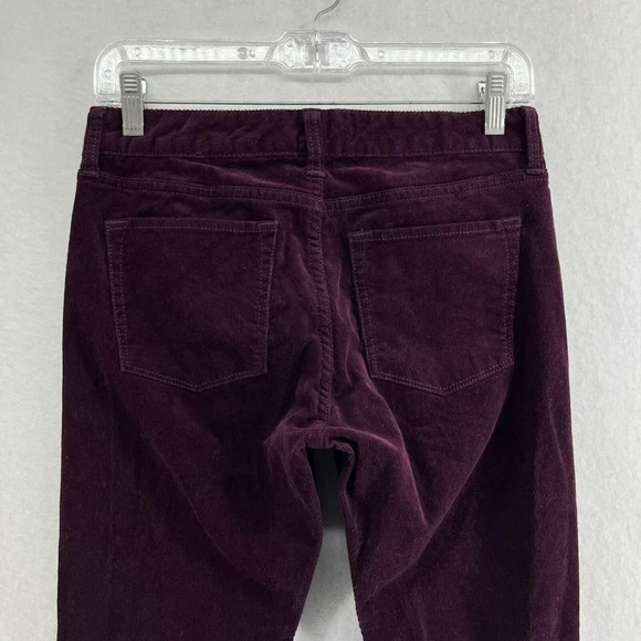 Banana Republic Corduroy Jeans Womens Sz 26P Purple Skinny Fit Low-Rise Stretch - Picture 8 of 12